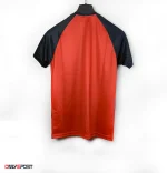 تیشرت ورزشی مردانه زنانه پرگان PG-105 مشکی-قرمز - اونلی اسپرت