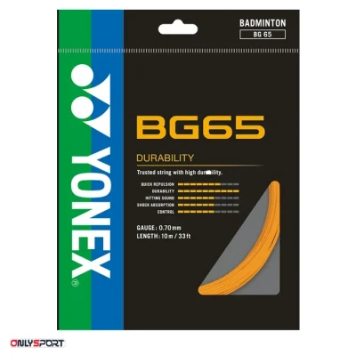 زه های راکت بدمینتون یونکس رنگ نارنجی Yonex BG65 (های کپی) - اونلی اسپرت
