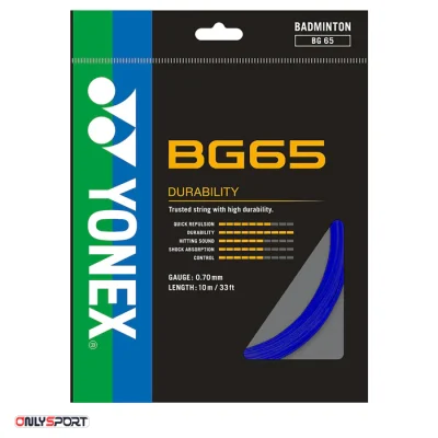 زه راکت بدمینتون یونکس Yonex BG65 (های کپی) رنگ آبی - اونلی اسپرت