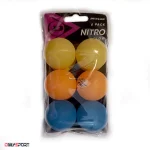 توپ پینگ پنگ دانلوپ رنگی 6 تایی ساده مدل Nitro Glow - اونلی اسپرت