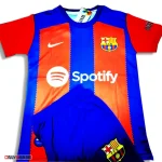 ست پیراهن شورت ورزشی بچگانه بزرگسال بارسلونا کیفیت A - اونلی اسپرت
