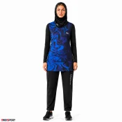 تونیک سارافون حلقه ای پرگان مدل موج سرمه ای