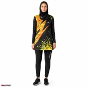 تونیک سارافون حلقه ای پرگان مدل موج زرد
